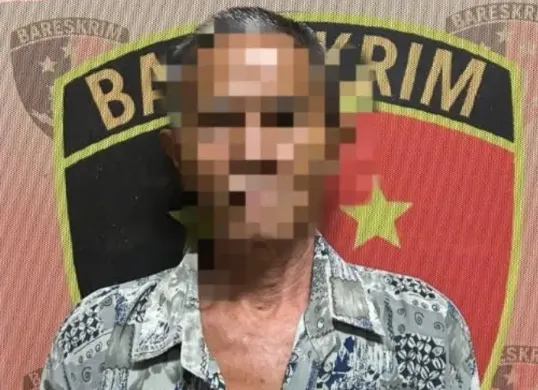 Tersangka UM di Mapolres Serang. (Sumber: Satreskrim Polres Serang)