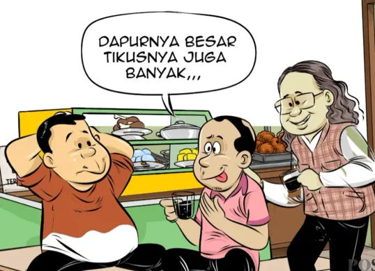 Ilustrasi obrolan warteg, Jumat, 5 Juni 2026. (Sumber: Poskota/Arif Setiadi)