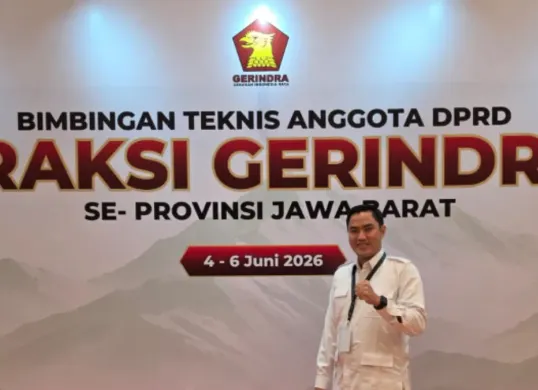 Anggota Fraksi Gerindra DPRD Jabar, Abdul Karim saat mengikuti kegiatan Bimbingan Teknis (Bimtek) Partai Gerindra se-Provinsi Jawa Barat yang digelar di Kota Bekasi mulai 4-6 Juni 2026. (Sumber: Istimewa)