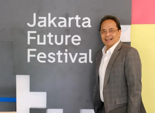 Direktur Utama Bank Jakarta, Agus H. Widodo dalam acara Jakarta Future Festival 2026. (Sumber: Istimewa)