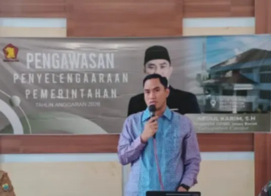 Anggota DPRD Jabar, Abdul Karim saat kegiatan Pengawasan Penyelenggaraan Pemerintahan yang digelar di Desa Nagrak, Kecamatan Cianjur, Kabupaten Cianjur, Jawa Barat. (Sumber: Istimewa)