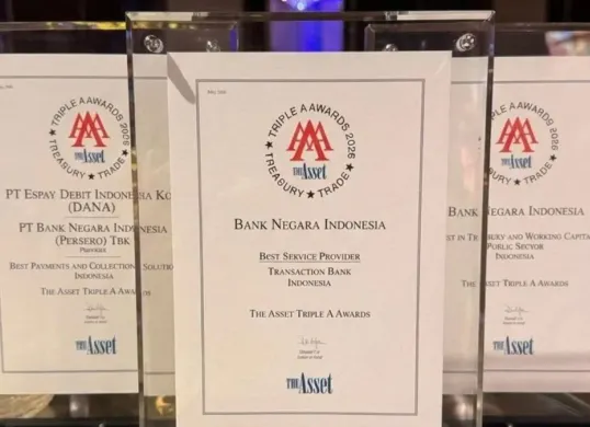 BNI meraih penghargaan dari The Asset Triple A Treasury Awards 2026 dan The Asian Banker Awards 2026. (Sumber: Dok. BNI)