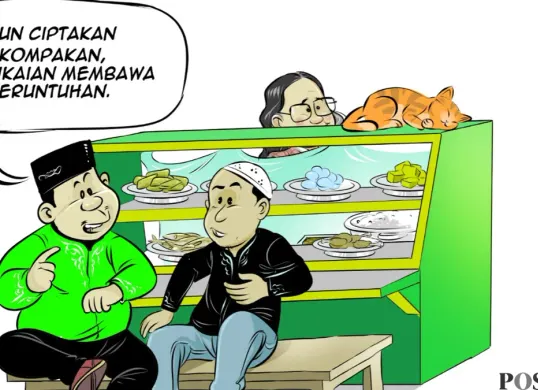 Ilustrasi Obrolan Warteg edisi Cegah Konflik di Ruang Publik, Senin, 2 Maret 2026. (Sumber: Poskota/Arif Setiadi)