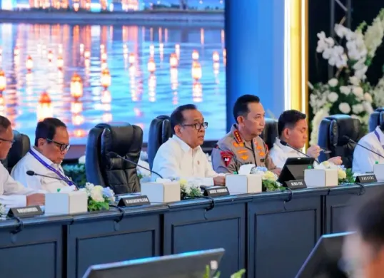 Rapat Koordinasi Lintas Sektoral Bidang Operasional terkait kesiapan pelaksanaan Operasi Ketupat 2026 di Auditorium Mutiara STIK-PTIK, Jakarta Selatan, Senin, 2 Maret 2026. (Sumber: Dok. Mabes Polri)