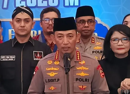 Kapolri Jendral Listyo Sigit Prabowo saat ditemui di PTIK, Jakarta Selatan, Selasa, 3 Maret 2026. (Sumber: Poskota/Ali Mansur)