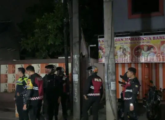 Sat Samapta Polres Bogor saat melakukan patroli di wilayah Kecamatan Cibinong. (Sumber: Dok. Polres Bogor)