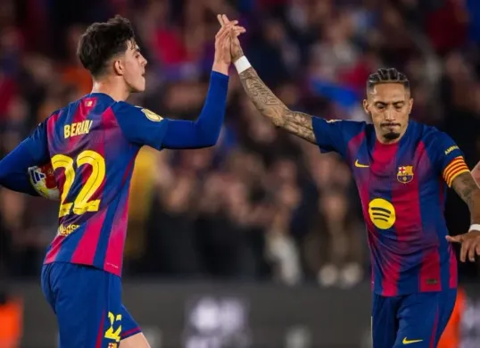 Dominasi Barcelona sejak awal laga (Sumber: Instagram/@fcbarcelona)