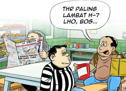 Obrolan warteg tentang mudik, Rabu, 4 Maret 2026. (Sumber: Poskota/Arif Setiadi)