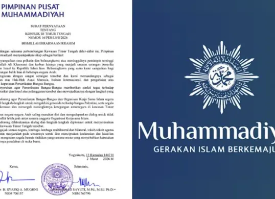 Pernyataan resmi PP Muhammadiyah atas konflik Timur Tengah dengan tegas menyerukan diplomasi, penghentian kekerasan, serta langkah nyata komunitas internasional. (Sumber: muhammadiyah.or.id)