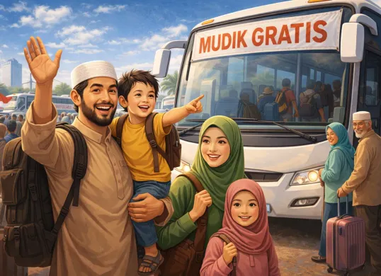 Cara dapat tiket mudik gratis yang mudah dan cepat. (Sumber: ChatGPT)