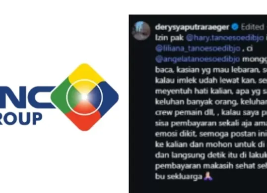 MNC Group diduga tunggak honor pekerja berbulan-bulan. (Sumber: Kolase/MNC Group dan Instagram (@derysyahputraraeger))