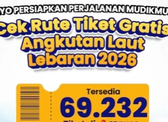 Rute mudik gratis via jalur laut yang resmi dibuka Kemenhub. (Sumber: Instagram/@kemenhub)