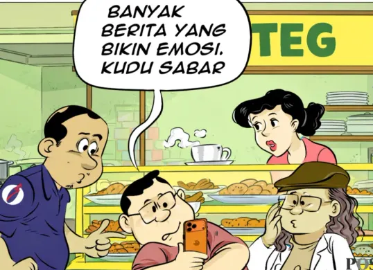 Ilustrasi obrolan warteg edisi Jumat, 6 Maret 2026. (Sumber: Arif Setiadi/ Poskota)