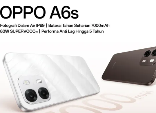 OPPO A6s hadir di Indonesia dengan desain elegan terinspirasi kerang mutiara, kamera 50MP, serta baterai besar 7000mAh yang mendukung aktivitas pengguna sepanjang hari. (Sumber: Dok/Blibli store)