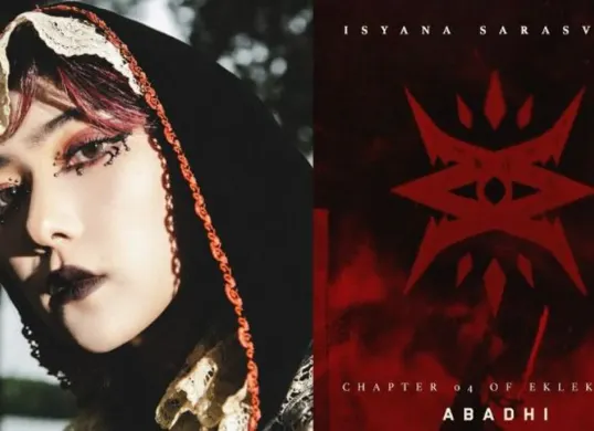 Isyana Sarasvati mendapat tudingan menggunakan simbol okultisme dalam video musik Abadhi dari album EKLEKTIKO. (Sumber: Threads/@faemossia)