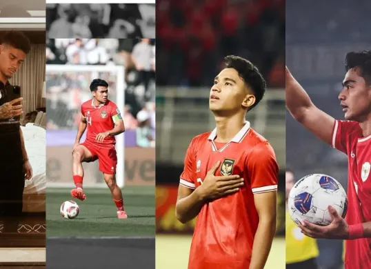 Potret Mees Hilgers, Marselino Ferdinan, Asnawi Mangkualam, dan Pratama Arhan yang mengalami cedera. (Sumber: Instagram)
