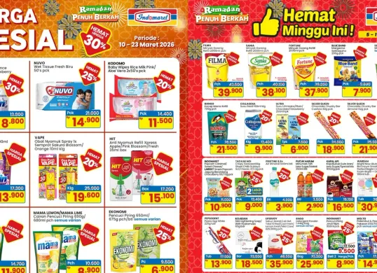 Deretan promo Indomaret hari ini, Rabu, 11 Maret 2026 yang masih berlaku. (Sumber: Instagram/@indomaret)
