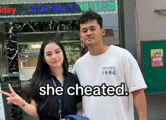 Kekasih Cindy Rizap yang bernama Hariyo Ardhito mengunggah postingan galau usai sang kekasih terseret skandal perselingkuhan dengan Riky Febriansyah. (Sumber: TikTok/@hariyoaa)