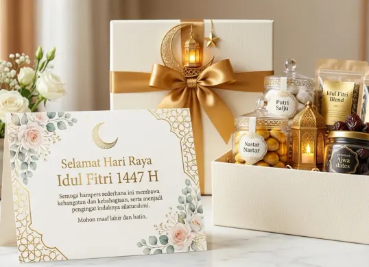 Cara buat kartu ucapan hampers Lebaran 2026 pakai prompt Gemini AI. (Sumber: Gemini AI)