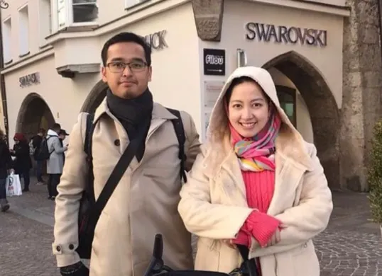 Mantan artis cilik Maissy Pramaisshela dengan sang suami, Riky Febriansyah yang menjadi sorotan usai isu perselingkuhan Cindy Rizap viral (Sumber: Instagram/@rikyfsaleh)