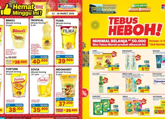 Daftar promo Indomaret hari ini, Sabtu, 14 Maret 2036 yang tersedia di beberapa kota. (Sumber: Instagram/@indomaret)