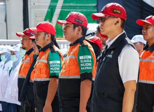 Pelepasan Tim Siaga Pos Mudik Baznas 2026 di Kantor Baznas RI, Jakarta, Sabtu, 14 Maret 2026. (Sumber: Dok. Istimewa)