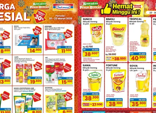 Kumpulan promo Indomaret hari ini, Minggu, 15 Maret 2026. (Sumber: Instagram/@indomaret)