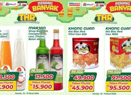 Promo Alfamart tebus murah hari ini, Senin, 16 maret 2026. (Sumber: Instagram/@alfamart)