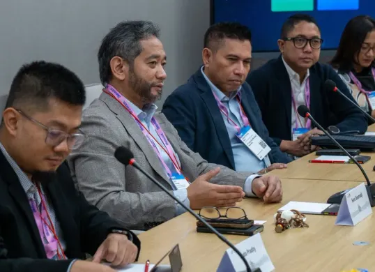 Penandatanganan kerja sama Telkom dan Huawei dalam Mobile World Congress (MWC) Barcelona, Spanyol, Selasa, 3 Maret 2026. (Sumber: Dok. Telkom)