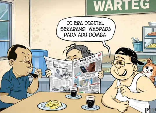 Obrolan Warteg: Bukan Zamannya Mengadu Domba, edisi Rabu, 18 Maret 2026. (Sumber: Poskota/Arif Setiadi)