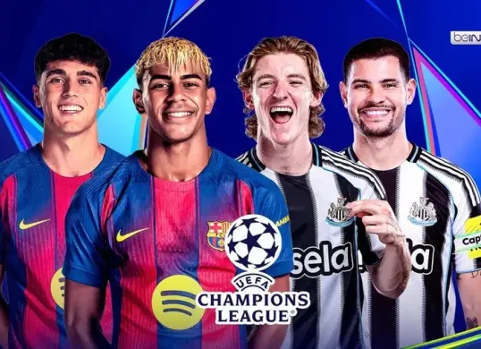 Tonton live streaming Barcelona vs Newcastle di Liga Champions 2025/2026. (Sumber: Vidio.com.)