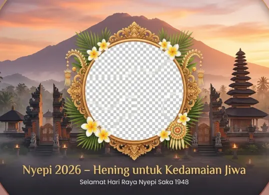 Cara buat twibbon Hati Raya Nyepi dengan Gemini AI. (Sumber: Gemini AI)