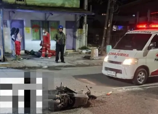 Kecelakaan maut libatkan sepeda motor dan truk sampah di Jalan Plumpang Semper, Koja, Jakarta Utara, Selasa, 24 Maret 2026 sekitar pukul 04.20 WIB. (Sumber: Dok Satlantas Polres Metro Jakarta Utara)