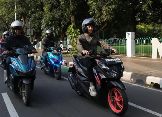 Komunitas Honda Vario Jakarta menggelar Ramadhan Hopeful Riding. (Sumber: WMS)