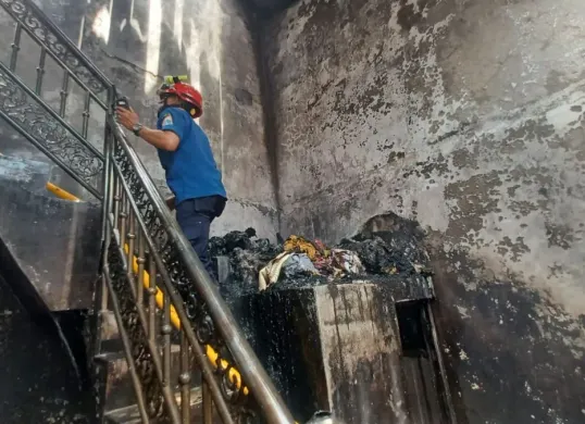 Kebakaran rumah di Jalan Kampung Kandang, RT 11/RW 04, Kelurahan Semper Barat, Kecamatan Cilincing, Jakarta Utara, Minggu, 29 Maret 2026. (Sumber: Dok. Gulkarmat Jakarta Utara)