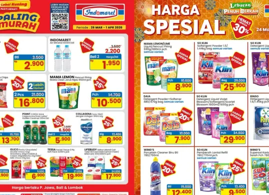 Daftar promo Indomaret hari ini, Selasa, 31 Maret 2026. (Sumber: Instagram/@indomaret)