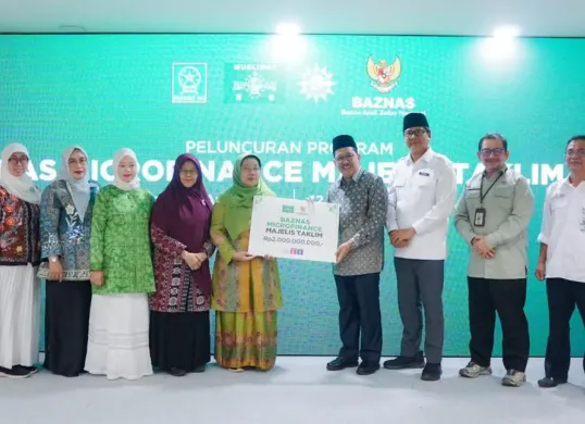 Baznas RI meluncurkan program BMMT bersama Muslimat NU, Aisyiyah, dan Fatayat di kantor pusat Baznas, Manggis, Matraman, Jakarta Timur, Kamis, 30 April 2026. (Sumber: Dok. Baznas)