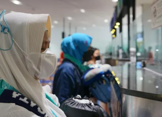 Kantor Imigrasi Soekarno-Hatta menunda 23 warga negara Indonesia (WNI) yang diduga hendak berangkat ke Arab Saudi untuk menunaikan ibadah puasa secara non prosedural.(Sumber: Dirjen Imigrasi)
