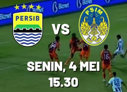 Link live streaming Persib vs PSIM Yogyakarta hari ini, Senin, 4 Mei 2026. (Sumber: Instagram/@vidiosports)