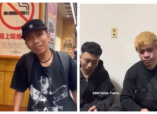 Tangkapan layar Bagas Zainur Anam yang belakangan menjadi sorotan publik setelah video dirinya merokok di area terlarang di Jepang viral. (Sumber: Instagram/@pstore_bogors)