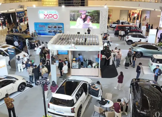 Indomobil Group resmi menggelar pameran Expo 2026 dengan konsep “EVperience” di Senayan City, Jakarta. (Sumber: Poskota/ Erwan Hartawan)