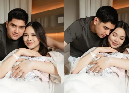 Potret Alyssa Daguise dan Al Ghazali dengan bayi perempuannya. (Sumber: Instagram/@alyssadaguise)