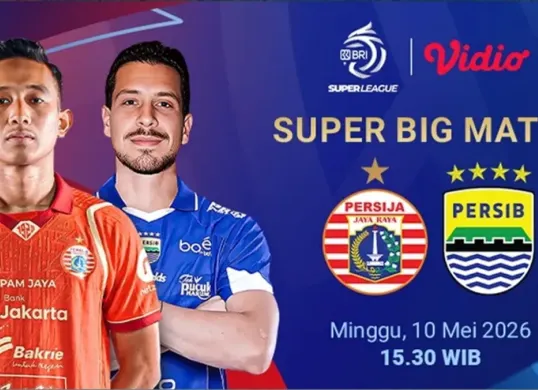 Jadwal Persija vs Persib Bandung di Super League hari ini, Minggu, 10 Mei 2026. (Sumber: Instagram/@vidiosports)