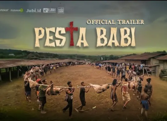 Nonton film Pesta Babi hanya dapat dilakukan lewat kegiatan nobar. (Sumber: YouTube/Indonesia Baru)