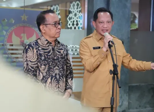 Mendagri Tito Karnavian di kantor Kemendagri, Jakarta, Selasa, 12 Mei 2026. (Sumber: Dok. Kemendagri)