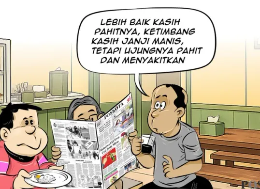 Ilustrasi obrolan warteg edisi Selasa, 12 Mei 2026. (Sumber: Pos Kota/Arif Setiadi)