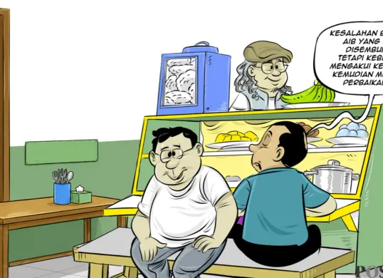 Ilustrasi obrolan warteg edisi Rabu, 13 Mei 2026. (Sumber: Poskota/Arif Setiadi)