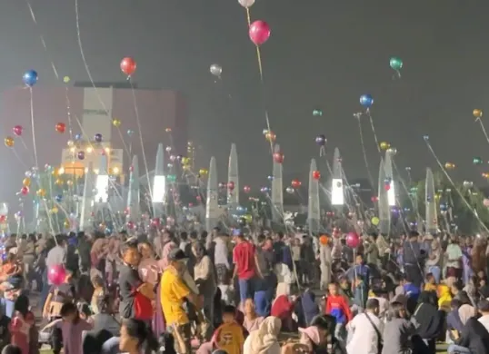 Suasana Plaza Patriot Candrabhaga pada malam akhir pekan, Sabtu, 16 Mei 2026. (Sumber: Dok. Pemkot Bekasi)