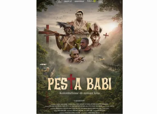 Film dokumenter Pesta Babi tengah menjadi perhatian belakangan ini setelah mengangkat isu lingkungan dan konflik pembangunan di Papua Selatan. (Sumber: X/@HabisNontonFilm)