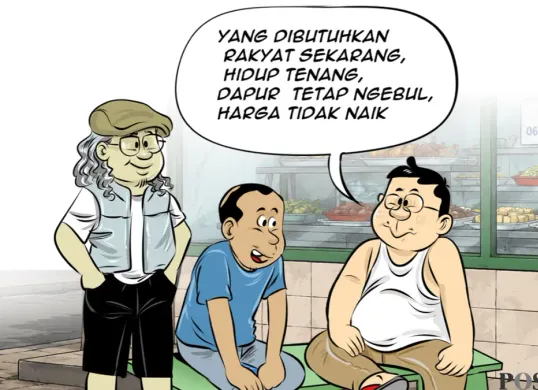 Obrolan Warteg, Senin, 18 Mei 2026: Yang dibutuhkan rakyat sekarang, hidup tenang, dapur tetap ngebul, harga tidak naik. (Sumber: Poskota/ Arif Setiadi)